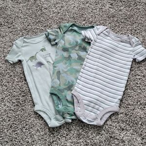 Bundle of 3 Dinosaur themed onsies, 6-9 Months